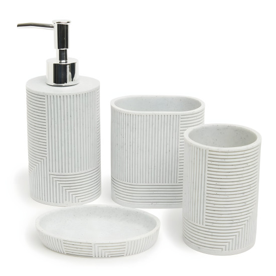 Ceramic Bathroom Set - 4 Pcs